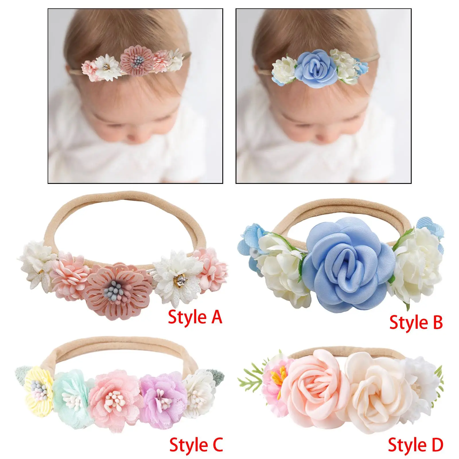 Baby Girl Headband Headwear Elastic Headband Hair Band for Infant Kids Christmas