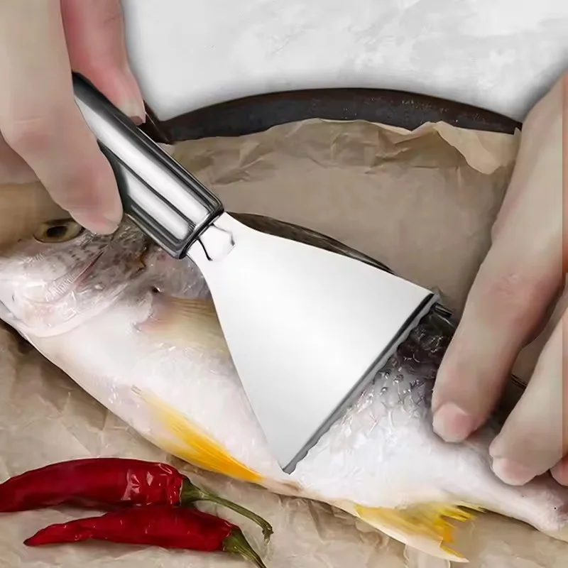 Stainless Steel Fast Cleaning Fish Peeler Scale Remover Seafood Crackers Fish Scaler Cleaner Planet Skin Brush Scraper Tool