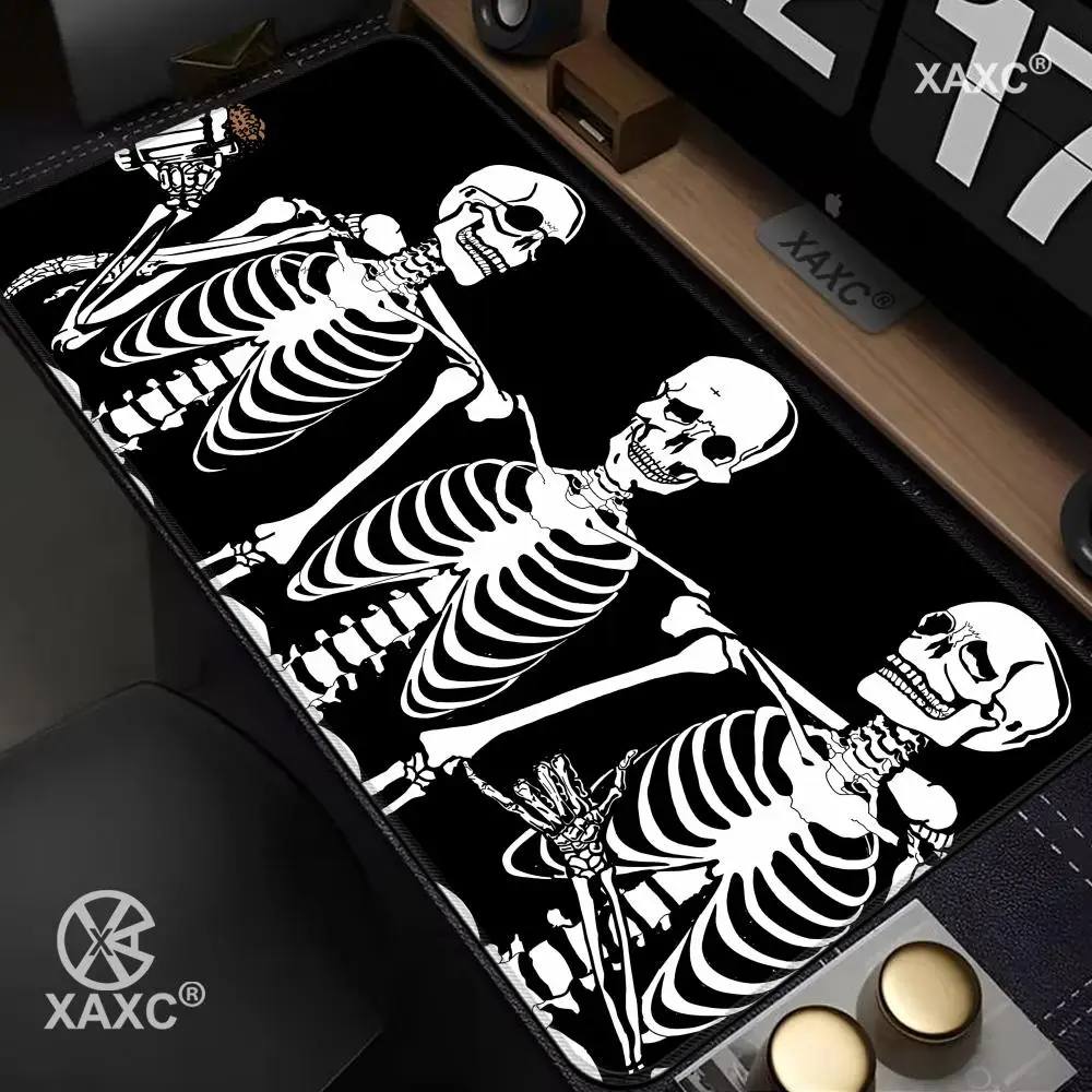 XXL wacky Funny Skull Design Mouse Pad print Skeleton HYBXXC Office Rubber Large Desk mat Desk accessories Gaming Keyboard Mat