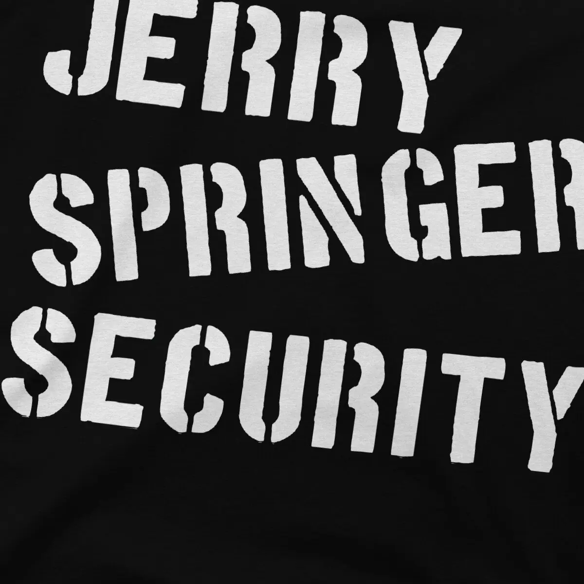 الرجال جيري سبرينغر الأمن مميز تي شيرت ، الرسم الشارع الشهير ، الاتجاه الجديد #3