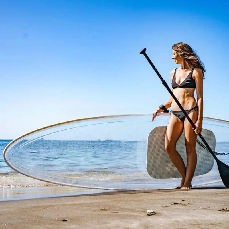 

Прозрачная доска для серфинга SUP, доска Ocean, кристаллический ПК, прозрачный морской спорт, стоячая вода, гребля