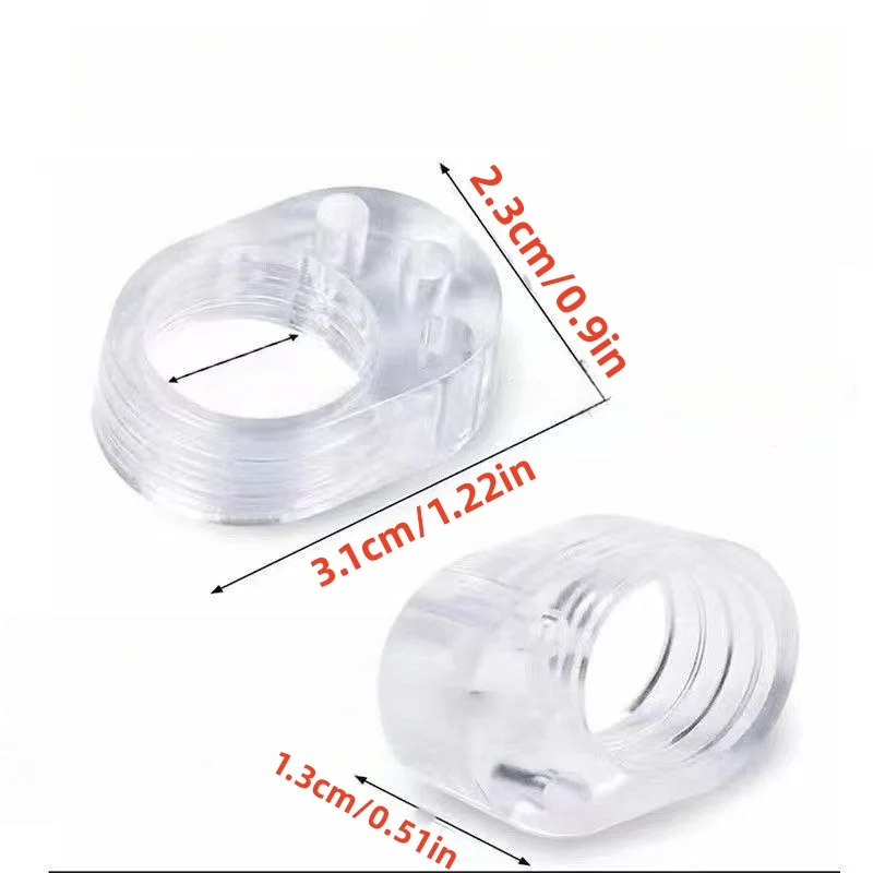 1pc Door Stopper Transparent Silica Gel Door Handle Buffer Wall Protection Doorknob Bumper Walls Furniture Protective Ring Stop