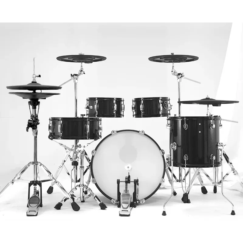 

*Лимонный барабан T950 PRO Sparkle черный/темное зерно дерева без модуля для электронной барабанной установки