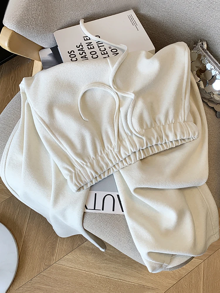 

Широкие прямые брюки-палаццо с завышенной талией в корейском стиле для женщин, повседневные брюки для работы и отдыха