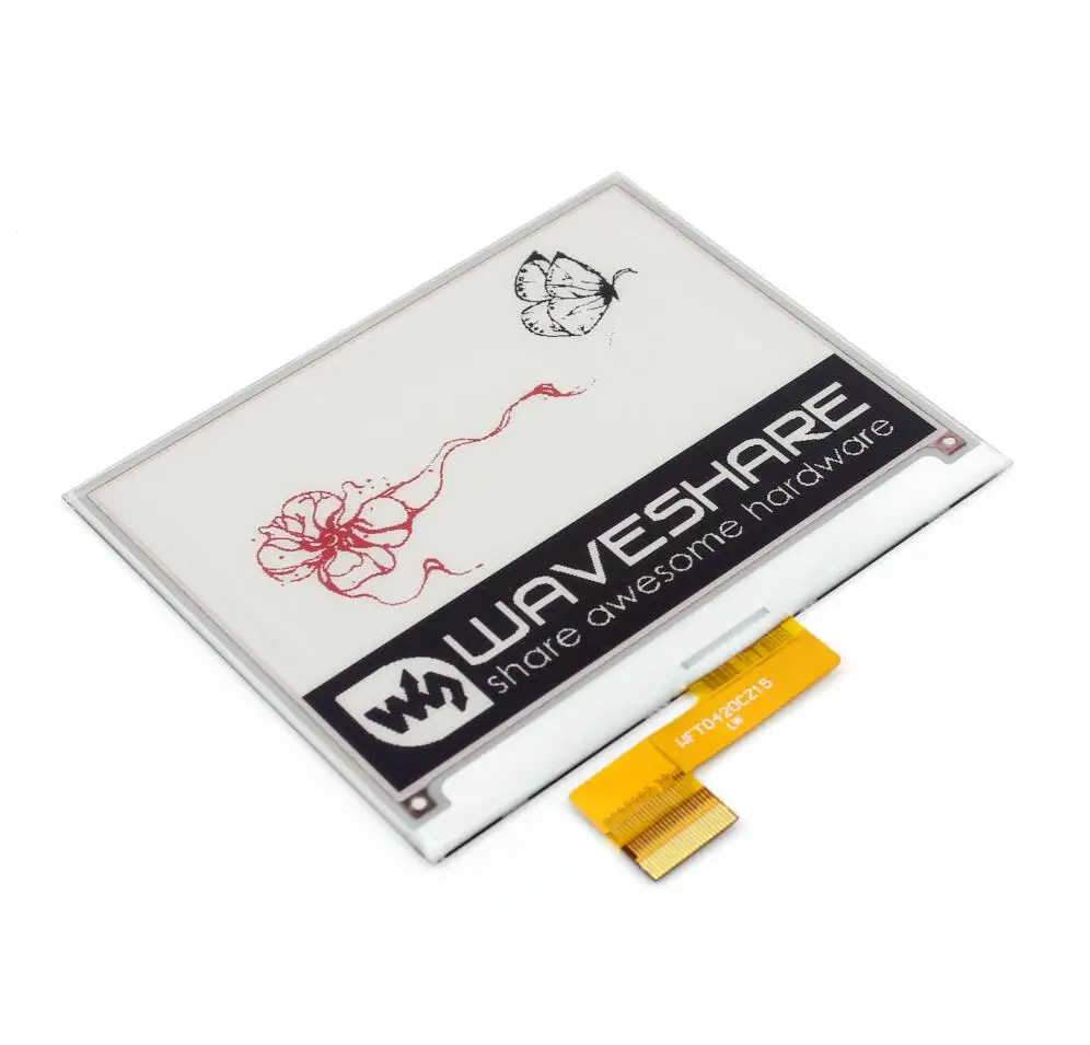

Waveshare 400*300 4,2-дюймовая электронная бумага E-Ink EPD Raw Дисплей Красный Черный Белый 3 цвета