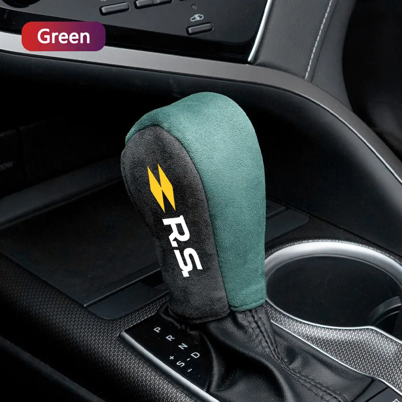 Car Shift Handle Covers Non-Slip Gear Set Cover For Renault RS Sport Megane 3 4 2 Clio 5 Line Sandero Scenic Logan Twingo Koleos