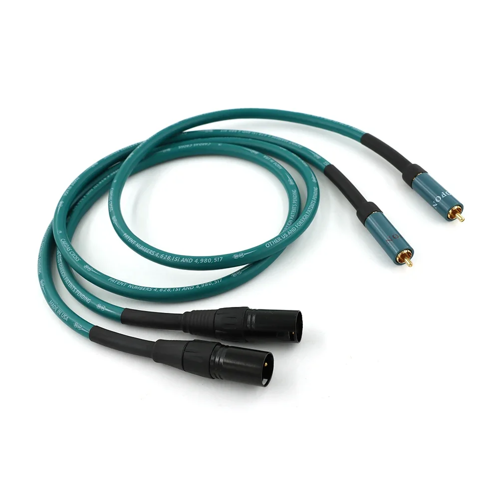ヘビーデューティー XLR - RCA リードケーブル - 編組シールド、金メッキコネクタ、プロオーディオ機器およびアンプ用 ​