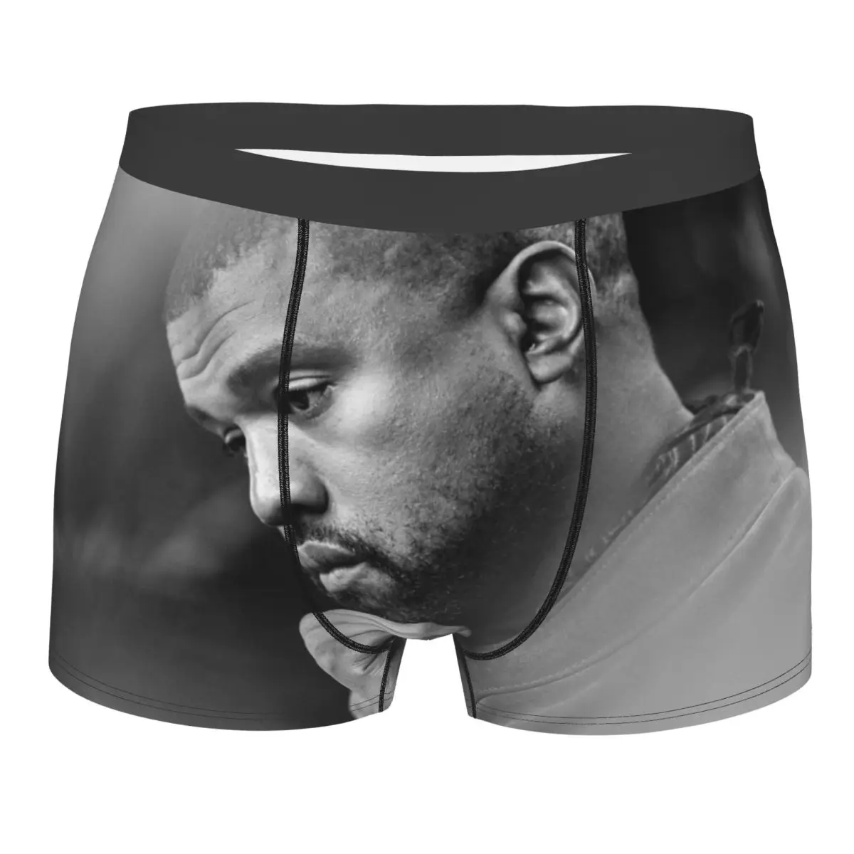 Custom Male Fashion Popular Singer Kanye West Men's Underwear Boxer Briefs Stretch Shorts Panties Underpants