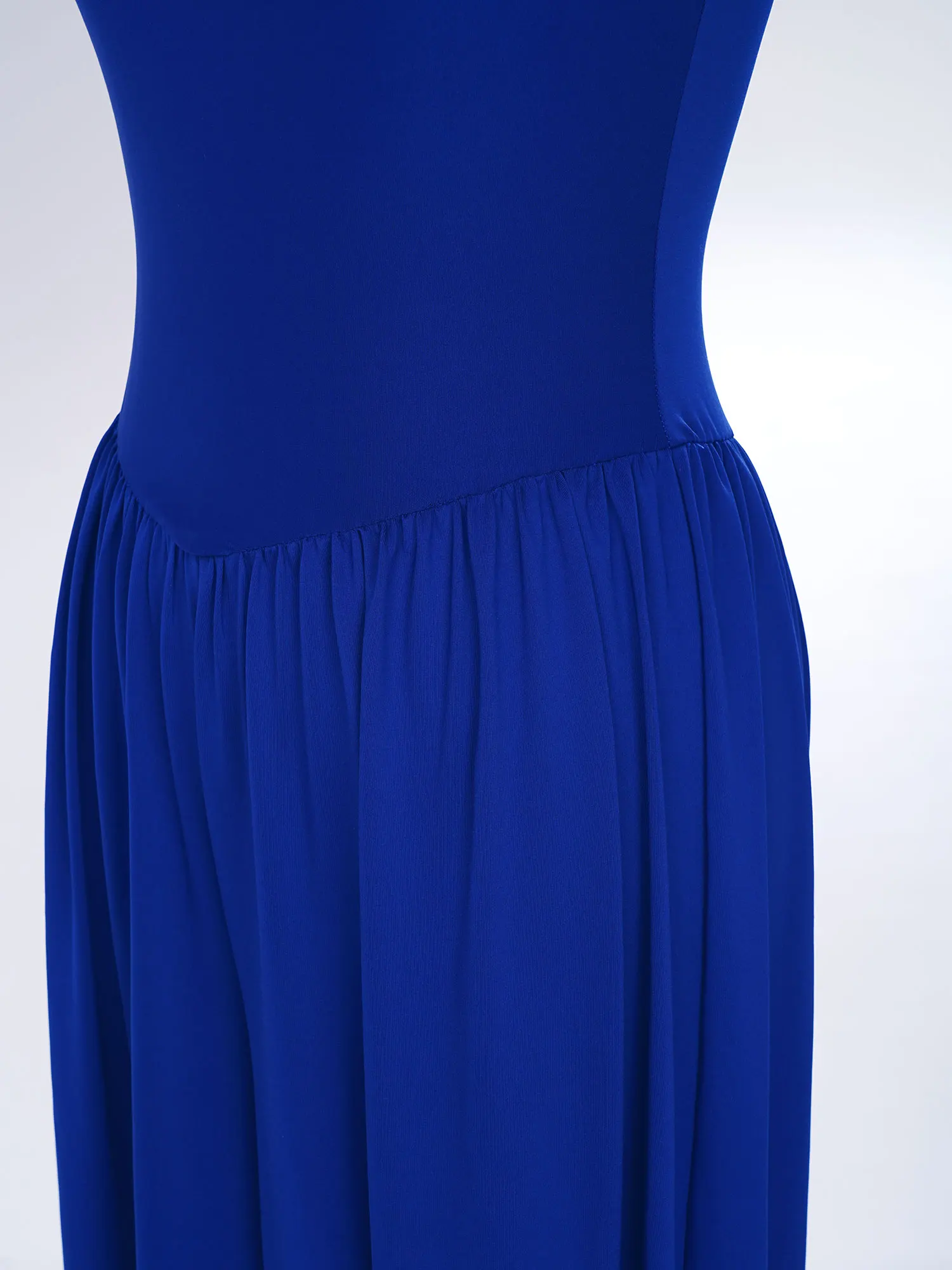 Women Mock Neck Sleeveless Jumpsuit V Waist Wide Leg Pants Back Zipper Stretchy Breathable for Vacation Work Daily
