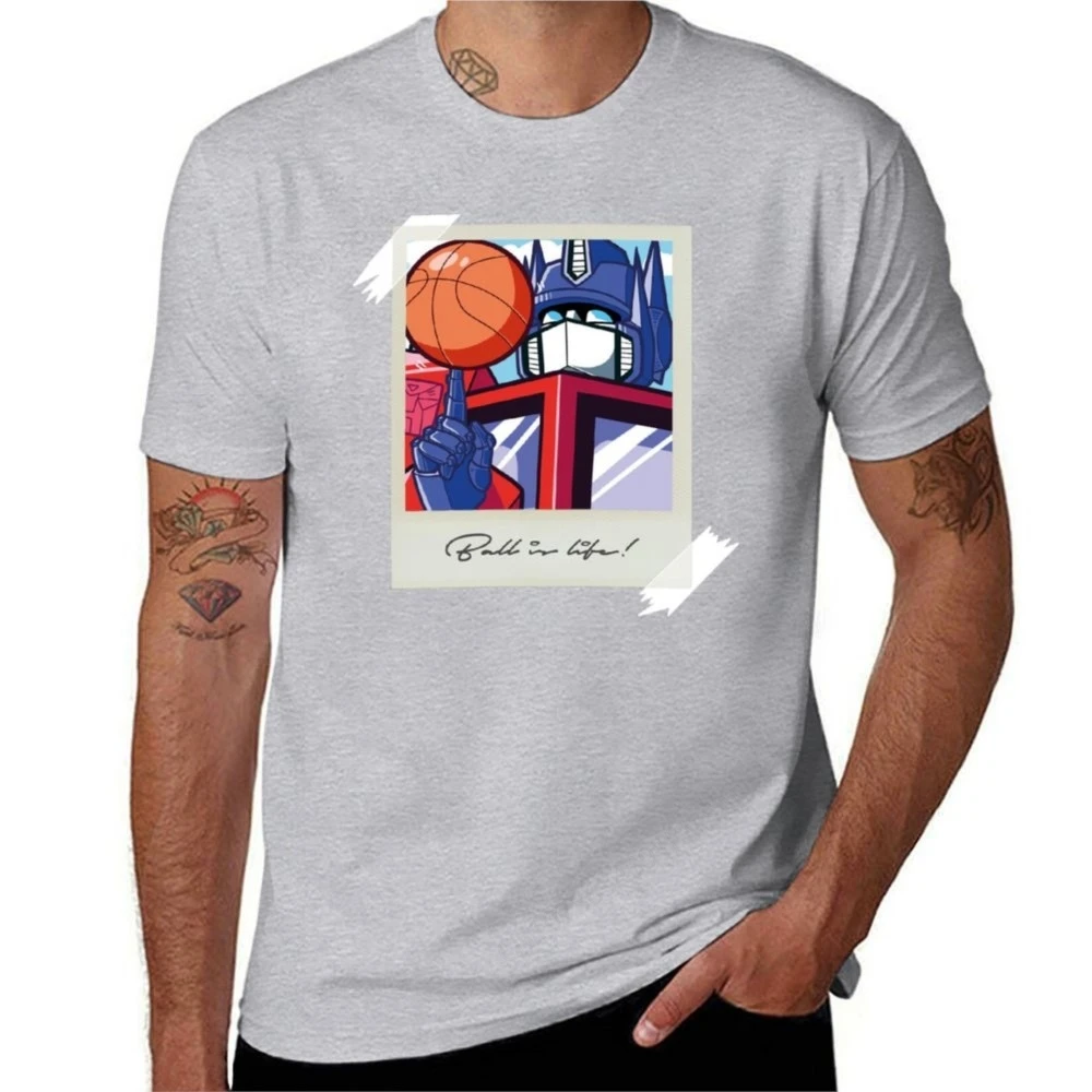 Optimus: Ball is Life T-shirt for a boy quick drying korean fashion men t shirts