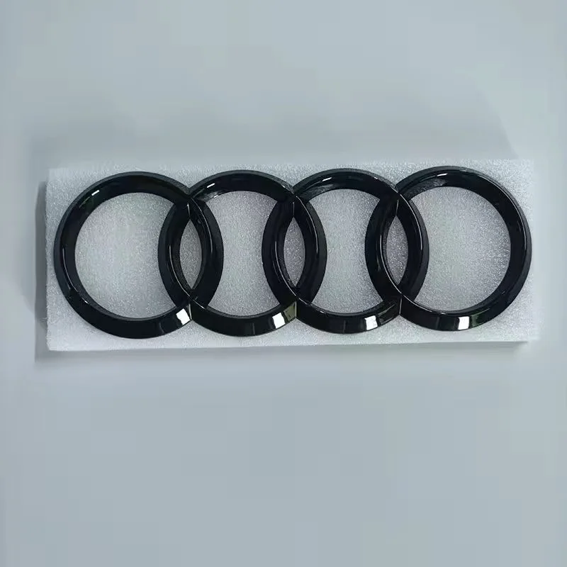 Adesivo de letra abs para automóvel, emblema modificado, audi rs3, dianteiro e traseiro, quatro anéis, 2016-2020, audi sport, logotipo lateral,