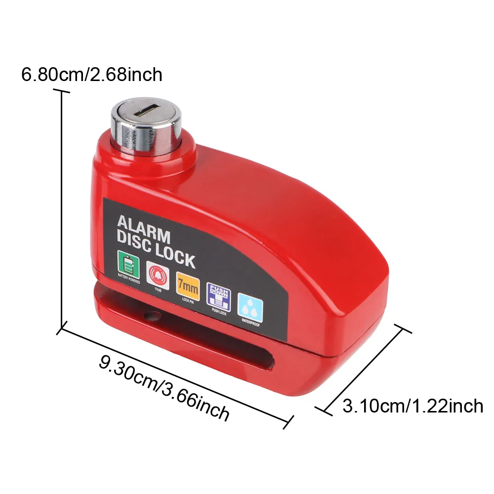 Verrouillage de frein à disque antivol pour moto, alarme de vélo, capteur de vibration, sécurité de sécurité universelle, 110dB, 2 prédire