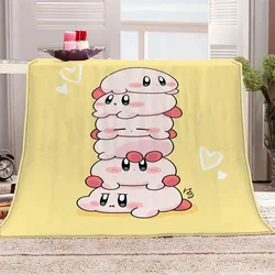 Fur Blanket Bed Blankets Kawaii Kirbys Designer Throw Blanket for Sofa Luxury Fluffy Soft Blankets King Size Cobija Knee Nap &