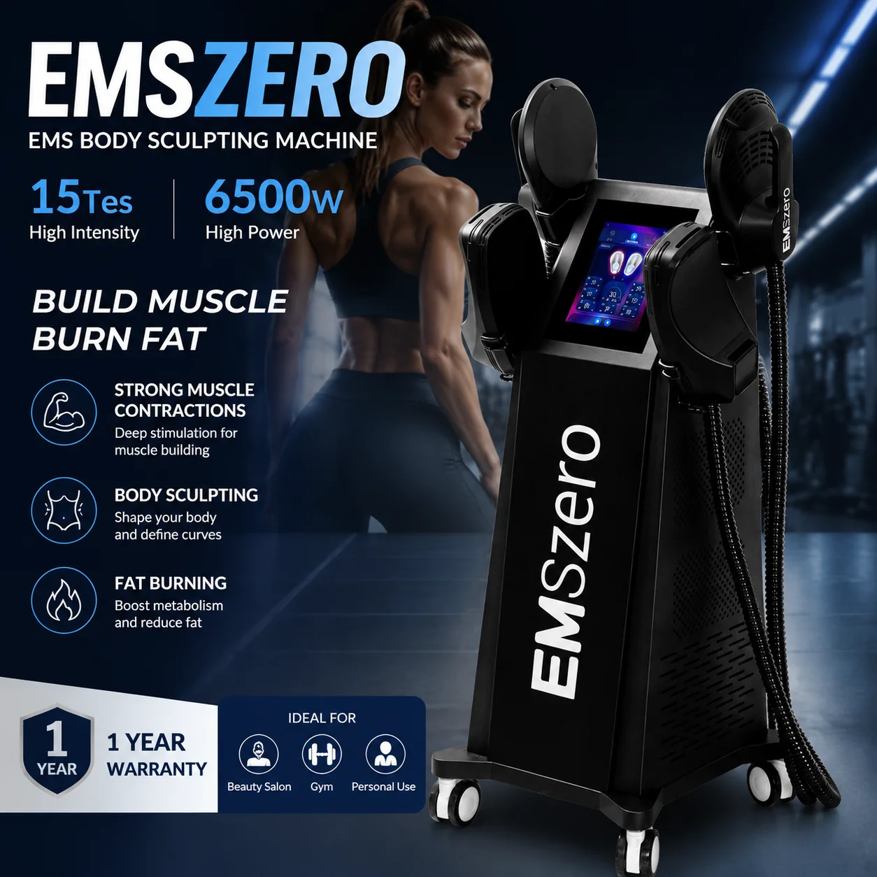 EMSZERO EMS Body Muscle Stimulator HI-EMT Body Shaping Equipment Fat Burner Weight Loss Toning Device for Wellness Center