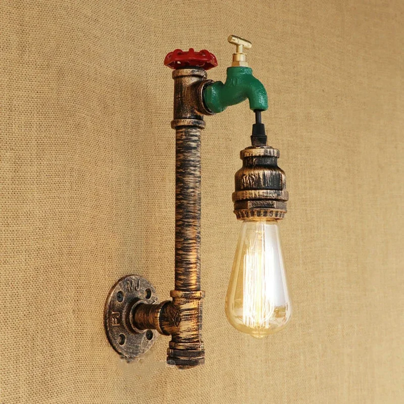 

Vintage Steam Punk American Wall Light Retro Loft Cafe Bar Club Bedside Lamp Corridor Aisle Restaurant Wall Sconce