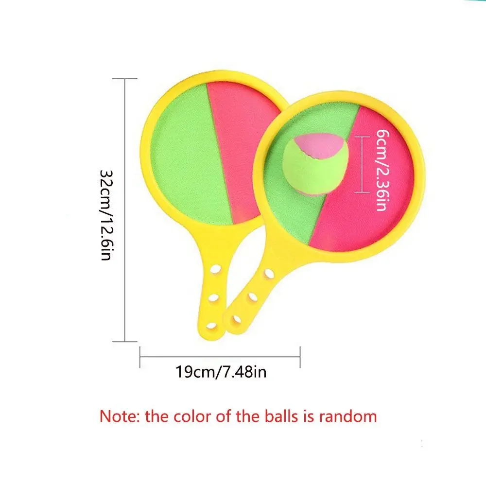 Disc Paddle Toss en Catch Ball Set Tennisstijl Leuk Ontwerp Zuignap Bal Klevende Bal 2 Ballen Werp Speelgoed Bal Strandspellen