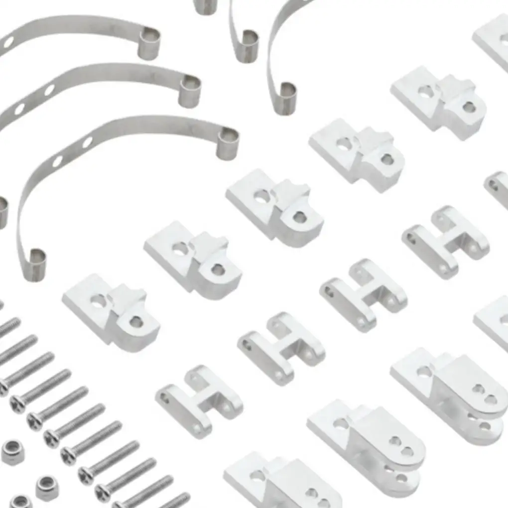 ชุดอัพเกรดชิ้นส่วนโลหะ RCGOFOLLOW ชุดอัพเกรดชิ้นส่วนโลหะแข็งสำหรับรถบังคับวิทยุ 1/16 WPL C14 C24 B14 B24 B16 Crawler สีเงิน