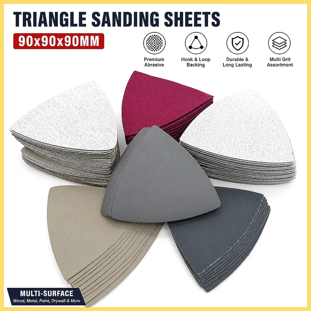 800 1000 1500 2000 5000 Grit Triangular Flocked Sanding Paper Wet Dry Abrasive Polishing Sandpaper for Grinding
