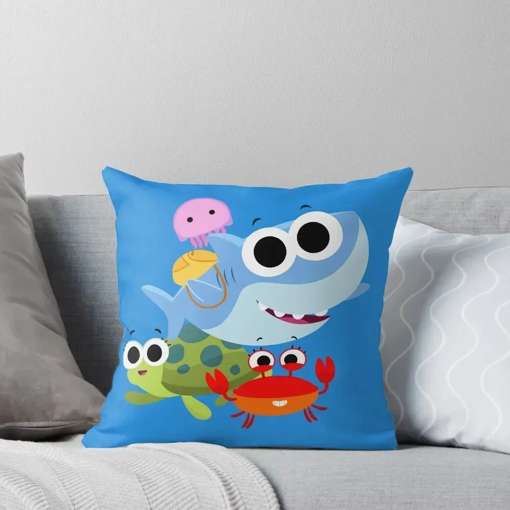 

Finny the Shark 01 Throw Pillow Sitting Cushion Sofa Covers For Living Room Pillows Aesthetic pillow