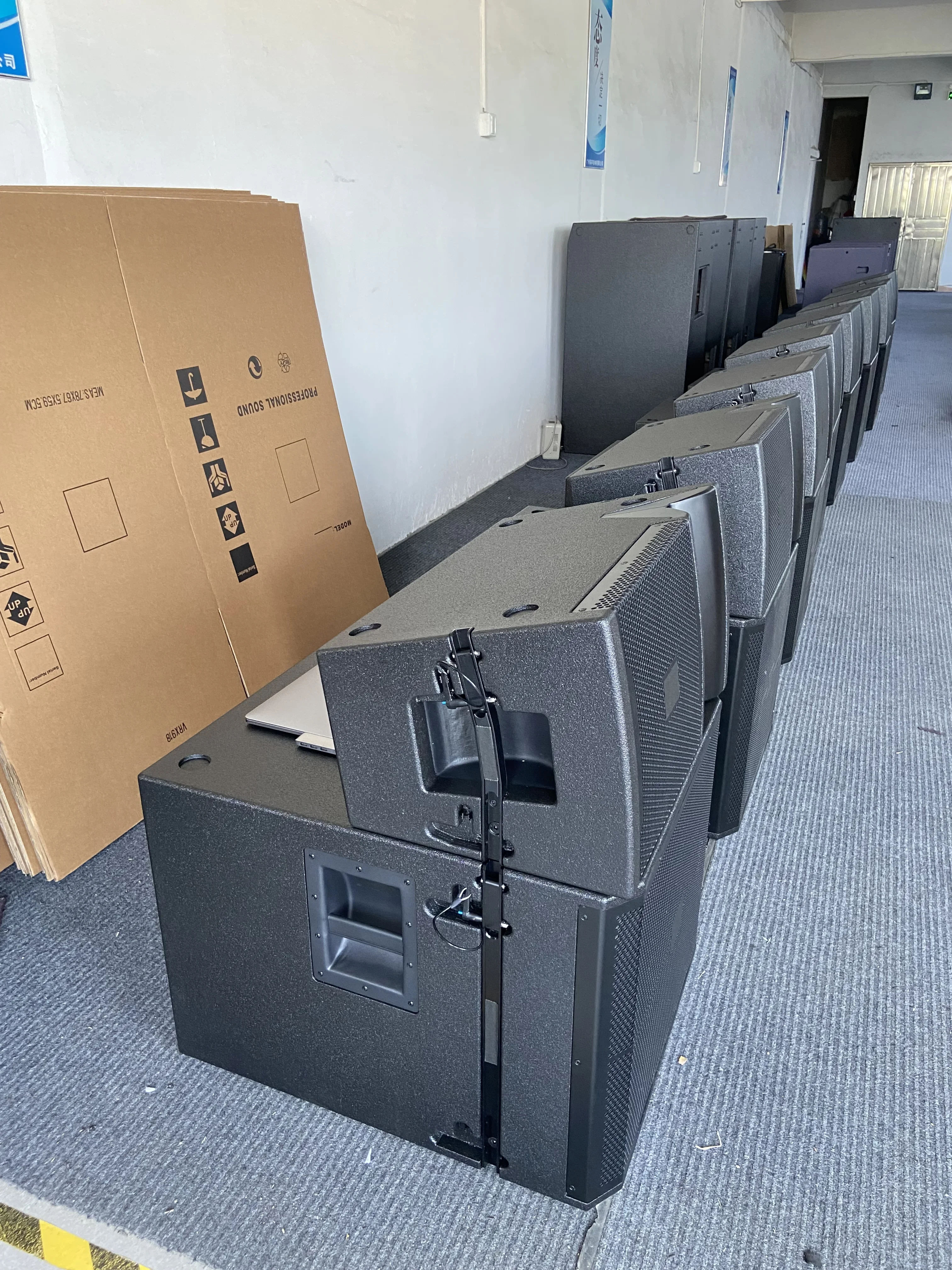 

Active Outdoor Concert Sound System With Single 18-Inch Subwoofer Wood Material Line Array PA Speakers For Stage Use