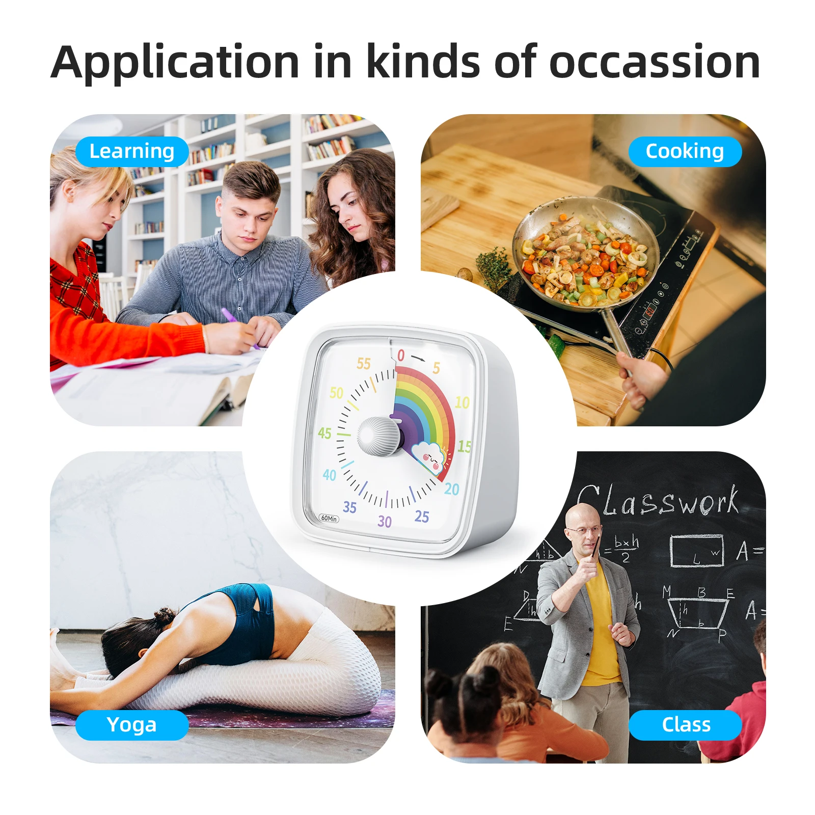 مؤقت ضوء ليلي، مؤقت تنازلي لمدة 60 دقيقة، مؤقت صامت للفصول الدراسية، أدوات إدارة الوقت في المكتب المنزلي #6