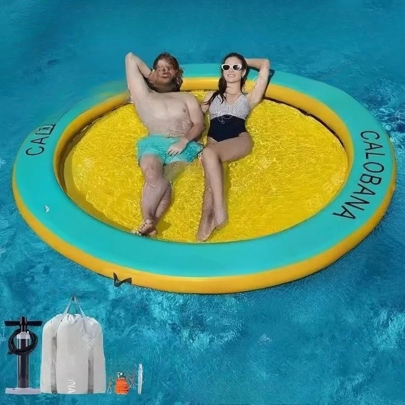 

Inflatable Floating Table Water Round Floating Bed Swimming Pool Lounge Chair Floating Mat Portable Inflatable Water Hammock Ent