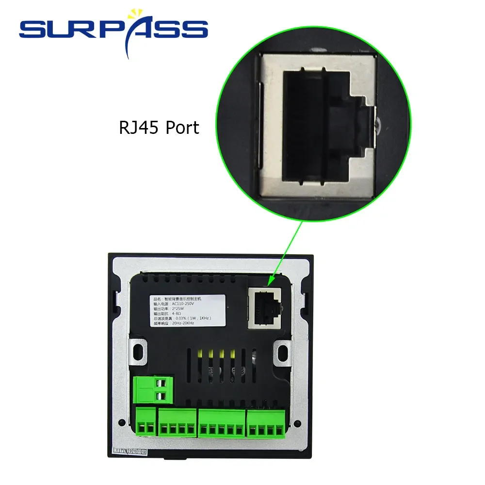 TUYA 오디오 스마트 홈 시어터, 와이파이 블루투스, 안드로이드 8 시스템, 미니 벽 파워 앰프, 터치 스크린 음악 플레이어