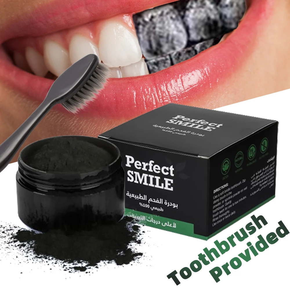 Teeth Whitening Powder Organic Activated Charcoal Powder Bamboo Coconut Charcoal Remove Plaque Tartar Charcoal For Teeth Clean