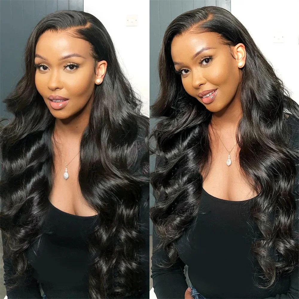 Nadine Transparent 13x6 Lace Frontal Human Hair Wigs Brazilian Body Wave 13x4 Lace Front Wig For Women PrePlucked Wig 32 40 Inch