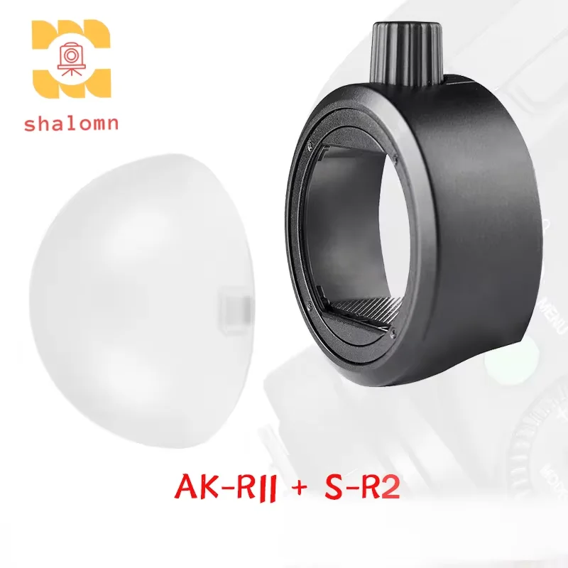AK-R11 Semi-Circular Flash Diffuser with S-R1 Adapter Ring Compatible with Godox V1 V1PRO AD100Pro V850 V860 TT685 TT600