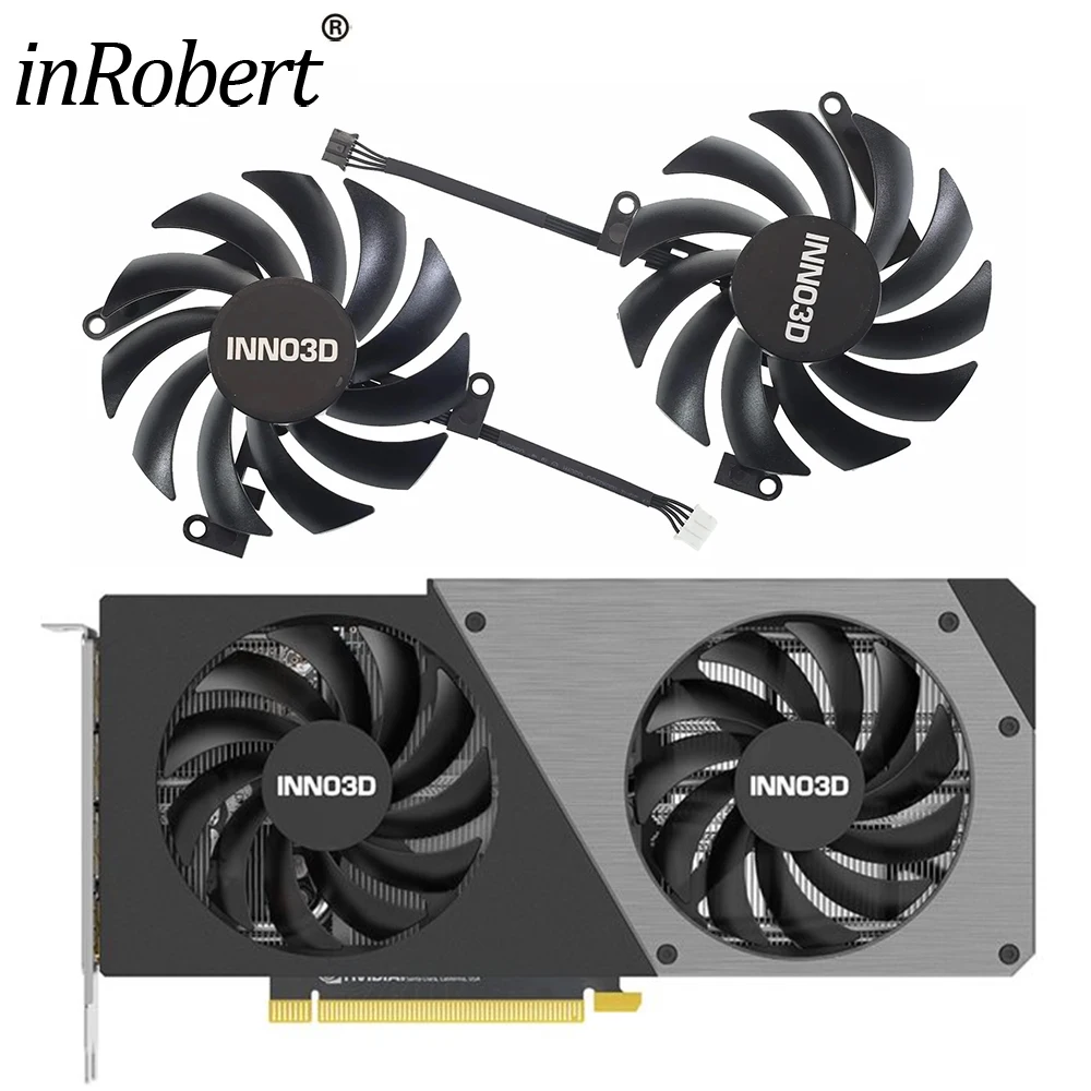 

Вентилятор для видеокарты, замена для видеокарты INNO3D GeForce RTX 4060 Ti TWIN X2 85 мм CF-12915S RTX4060Ti, охлаждающий вентилятор для видеокарты