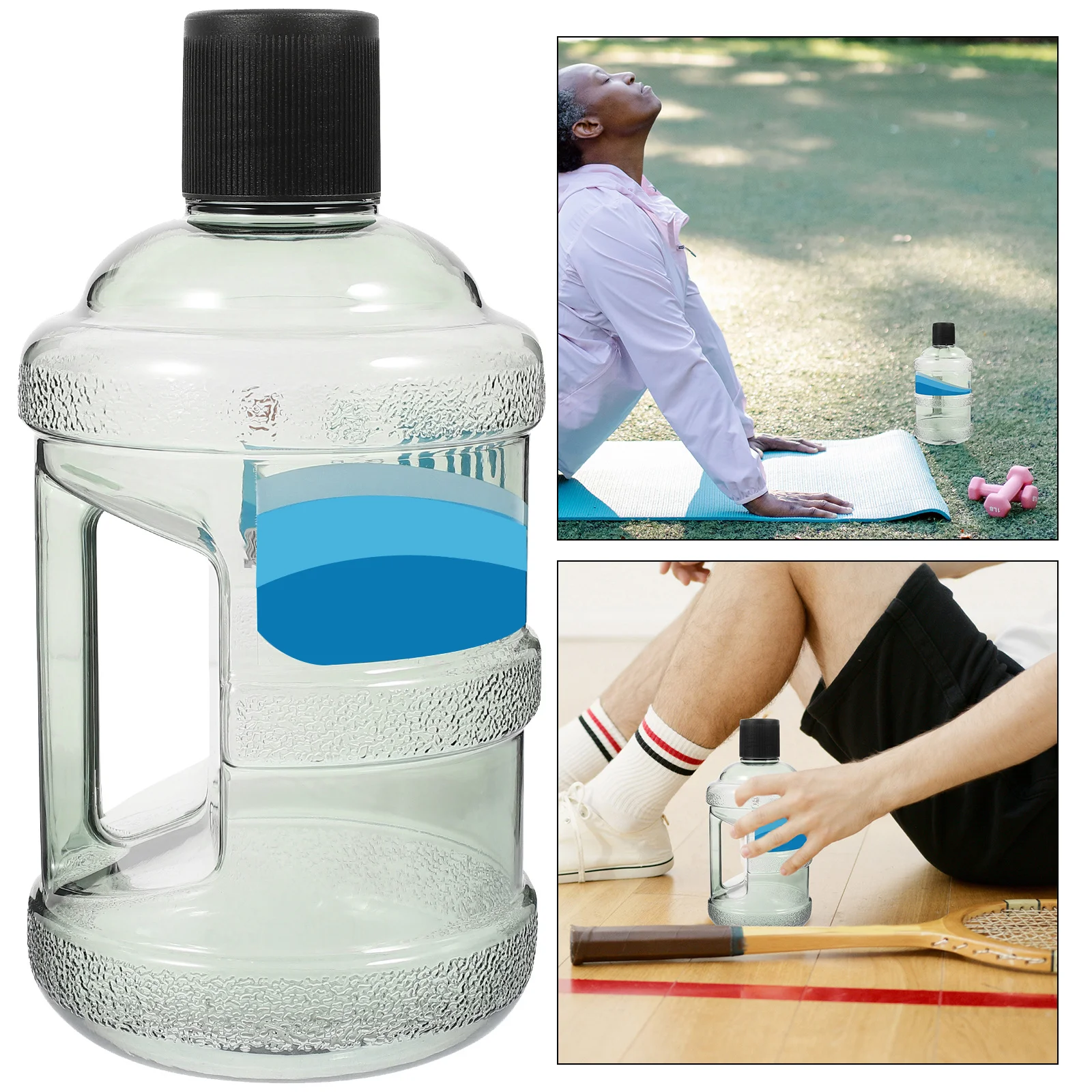 

Portable Sports Water Bottle Large Capacity Thickened Anti-Fall Fitness Outdoor Work School Drinking Water Container Sports