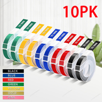 2/5/10Pcs Dymo 3D Embossing Tape 9MM Adhesive Dymo 3D Label Tape Compatible for DYMO 12965 Motex E101 1540 B90 Label Printer