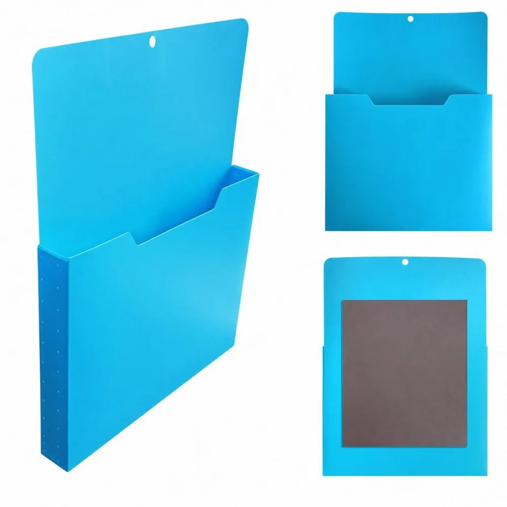 PP Plastic Magnetic File Folder Strong Magnetic Backing Frosted Surface Wall File Organizer Repositionable Lightweight