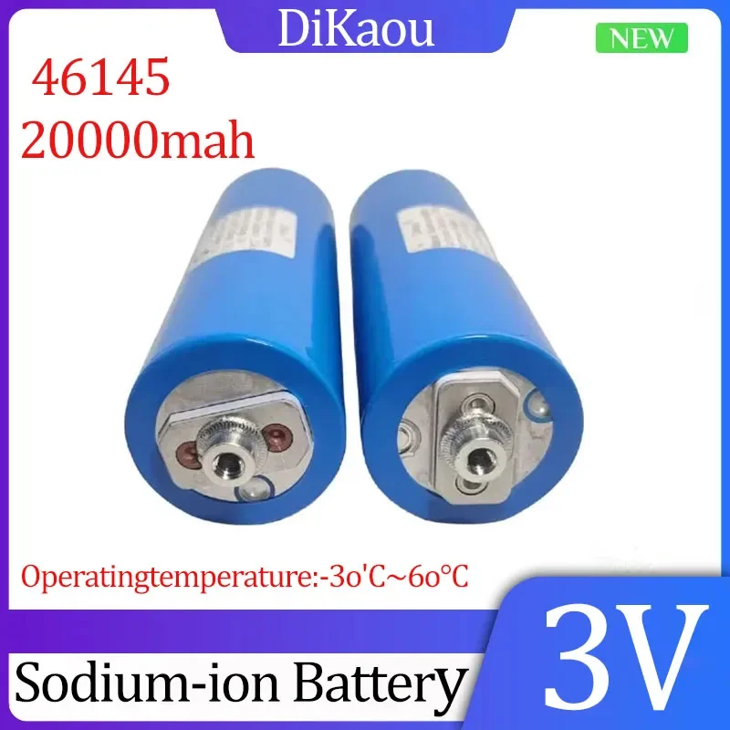 46145 3V 20Ah Sodium Ion Rechargeable Battery for Low Temperature Discharge DIY 12V 24V Solar Storage Marine Medical Equipment