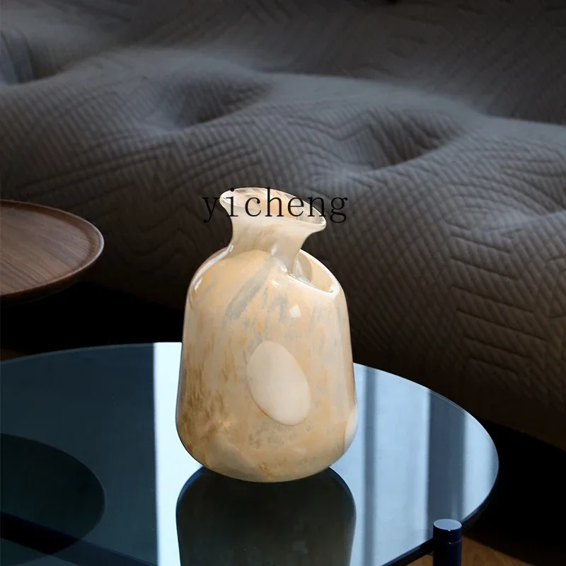 

HP6.8 Hydroponic Glass Vase Ornament Advanced Cream Wind Home Flower