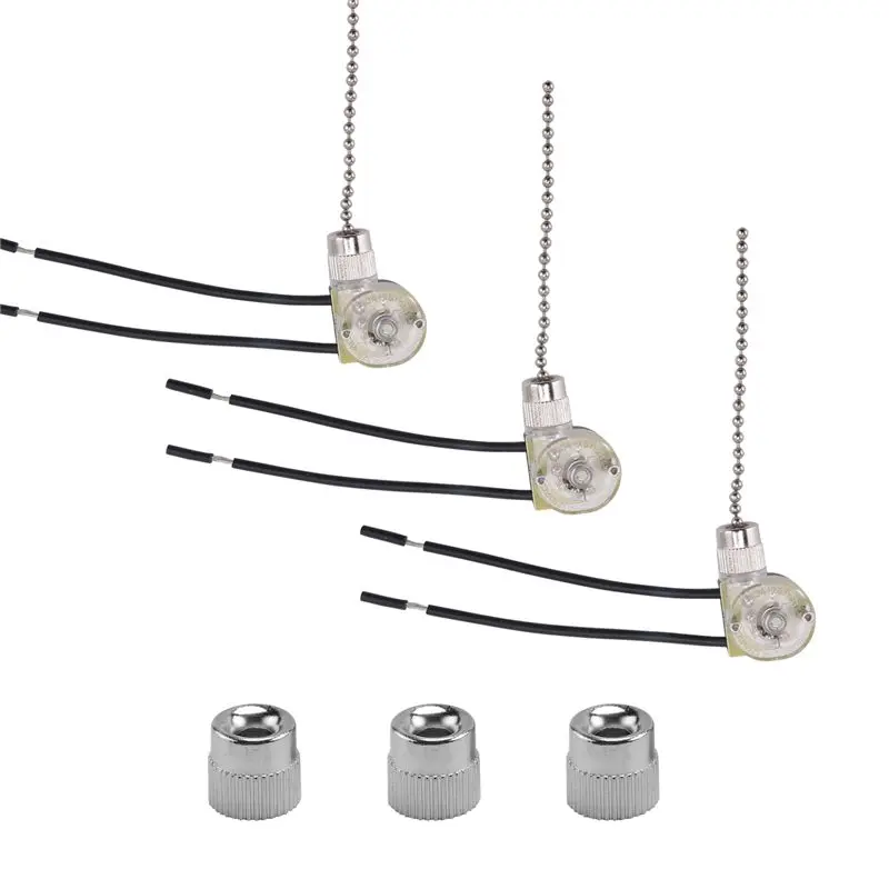 A7THK-3Pack Ceiling Fan Light Switch ZE-109 Fan Switch Ceiling Pull Chain Switch Replacement