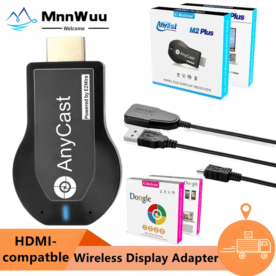 Anycast HDMI-compatble Wireless Display Adapter WiFi 1080P Mobile Screen Mirroring Receiver Dongle Support Miracast Airplay DLNA