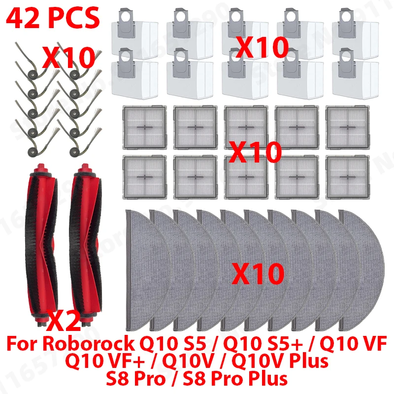 Onderdelen en accessoires geschikt voor (Roborock Q10 S5 / Q10 S5+ / Q10 VF / Q10 VF+ / Q10V / Q10V Plus / S8 Pro / S8 Pro Plus)