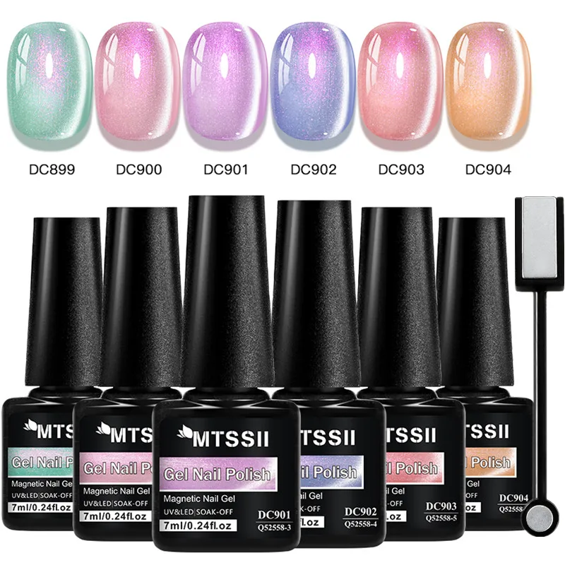 

7 шт. Auroras Cat Магнитный гель-лак для ногтей Набор Русалка Магнитный гель Полуперманентный замачиваемый УФ-гель-лак Товары для ногтей DIY Nail