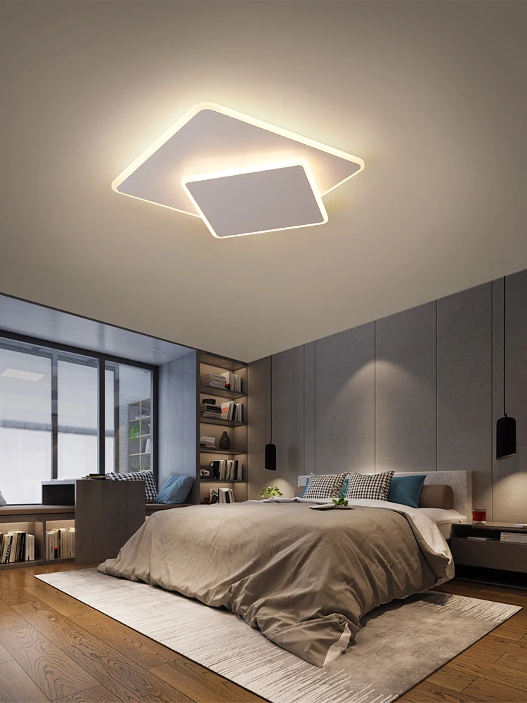 

Modern simple led master bedroom light ceiling light home creative room light warm romantic Nordic ins style girl