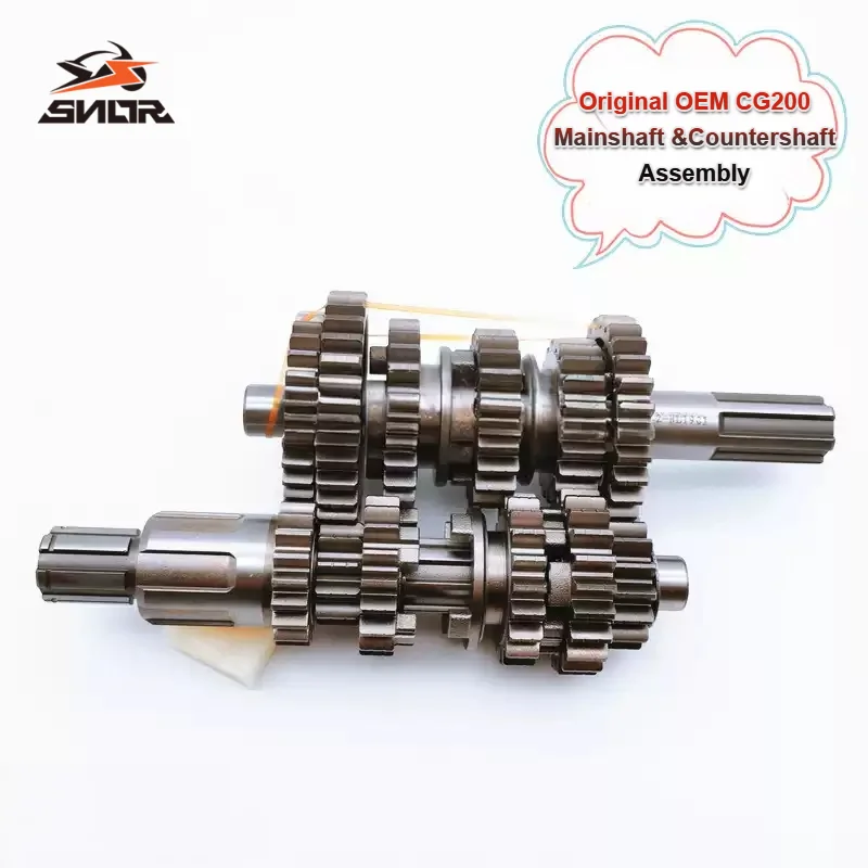 SNOR Engine Gearbox Mainshaft Countershaft Gear Teeth Kit Fit For Zongshen Wanhhu CG150 CG175 CG200 Tsunami 250 Three-Wheeler
