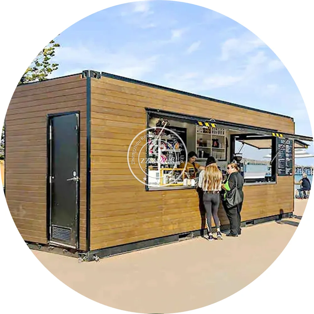 20 FT Customized Shipping Container Cafe Bar Mini Pop up Coffee Shop Restaurant Modified Prefab Container House