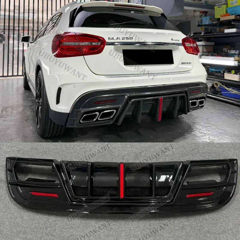 For Benz GLA Class X156 GLA260 GLA45 Rear Diffuser Bumper Lip Spoiler Upgrade Refits Splitter