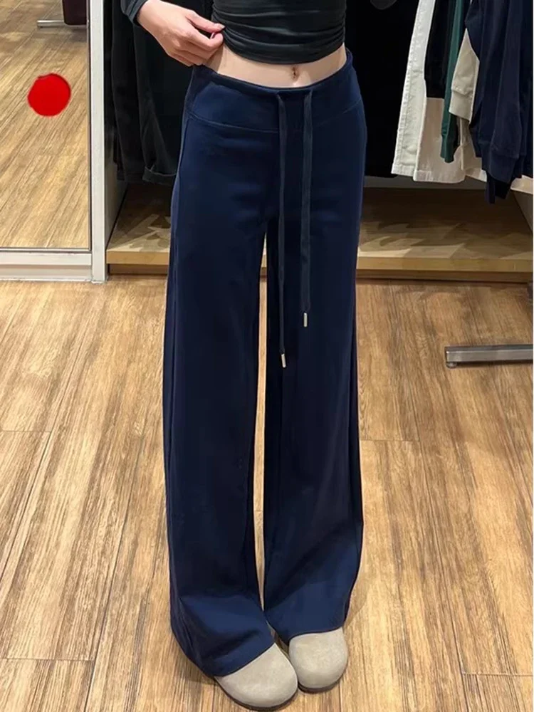 

Y2K Sports Pants Women Casual High Waist Slim Straight Leg Loose Wide Sweatpants Spring Autumn