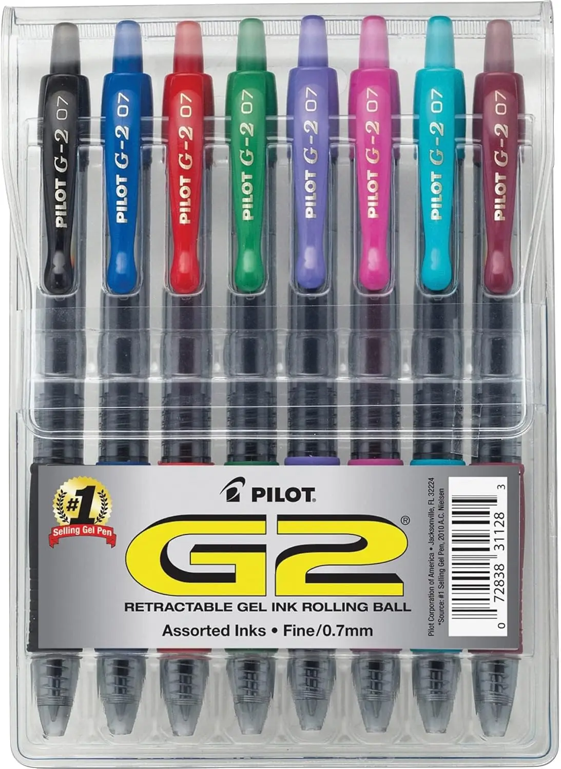 

Premium Gel Roller Pens, Fine Point 0.7mm, Assorted Colors Set of 8 for Smooth Writing and Drawing