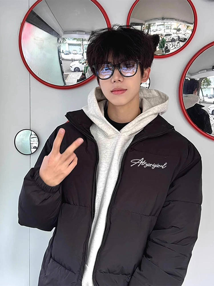 

Зимняя куртка Cleanfit из утолщенного хлопка для мужчин, с американским буквенным принтом, парная верхняя одежда, на молнии