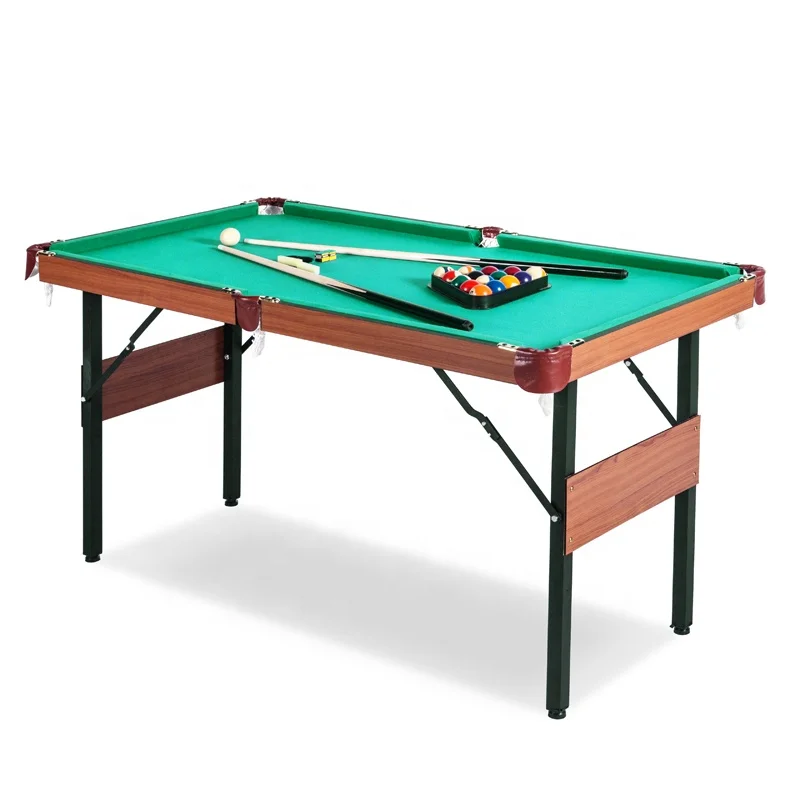 China Supplier Outlet Indoor Sport 4FT 5FT Options Folding Legs America Nine-Ball Pool Billiard Table For Sale