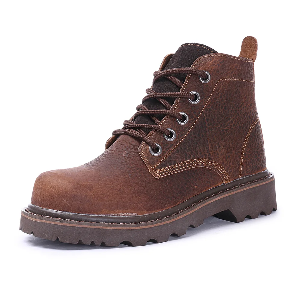 

Natural Cow Leather Men Winter Boots Handmade Retro Warm Men Work Boots Luxury Leather Man Winter Shoes Ankle Boots for Men
