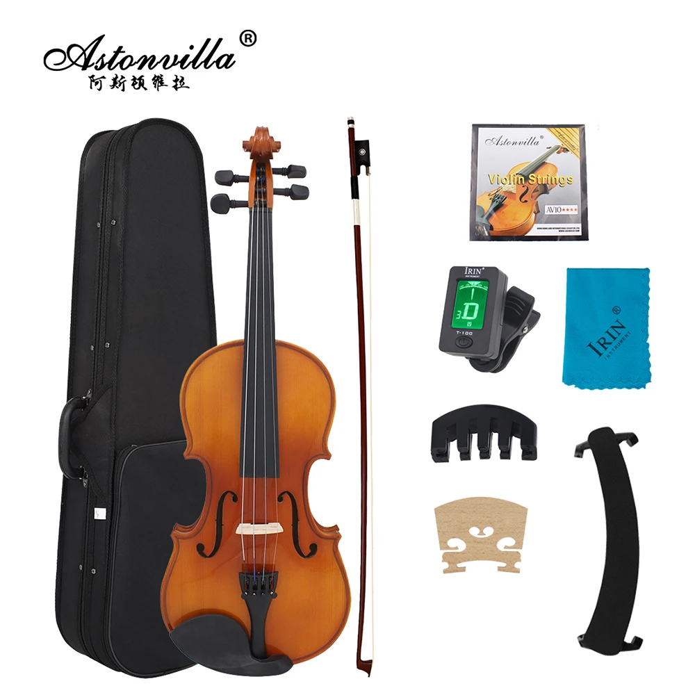 

Astonvilla AV-03 скрипка деревянный верх набор скрипок струнные инструменты с аксессуарами для профессиональных игроков и начинающих